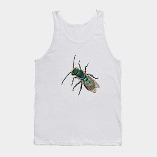 Blue, Orchard, Mason Bee Doodle, for dark background Tank Top